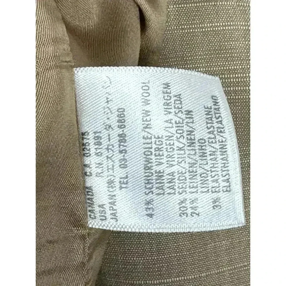 Escada Wool/Silk Camel Blazer Size 42. One Button Close. Work Wear, Luxury - Picture 6 of 6